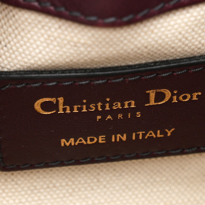 Christian Dior Oblique Drawstring Chain Bucket Bag Burgundy 6 of 11