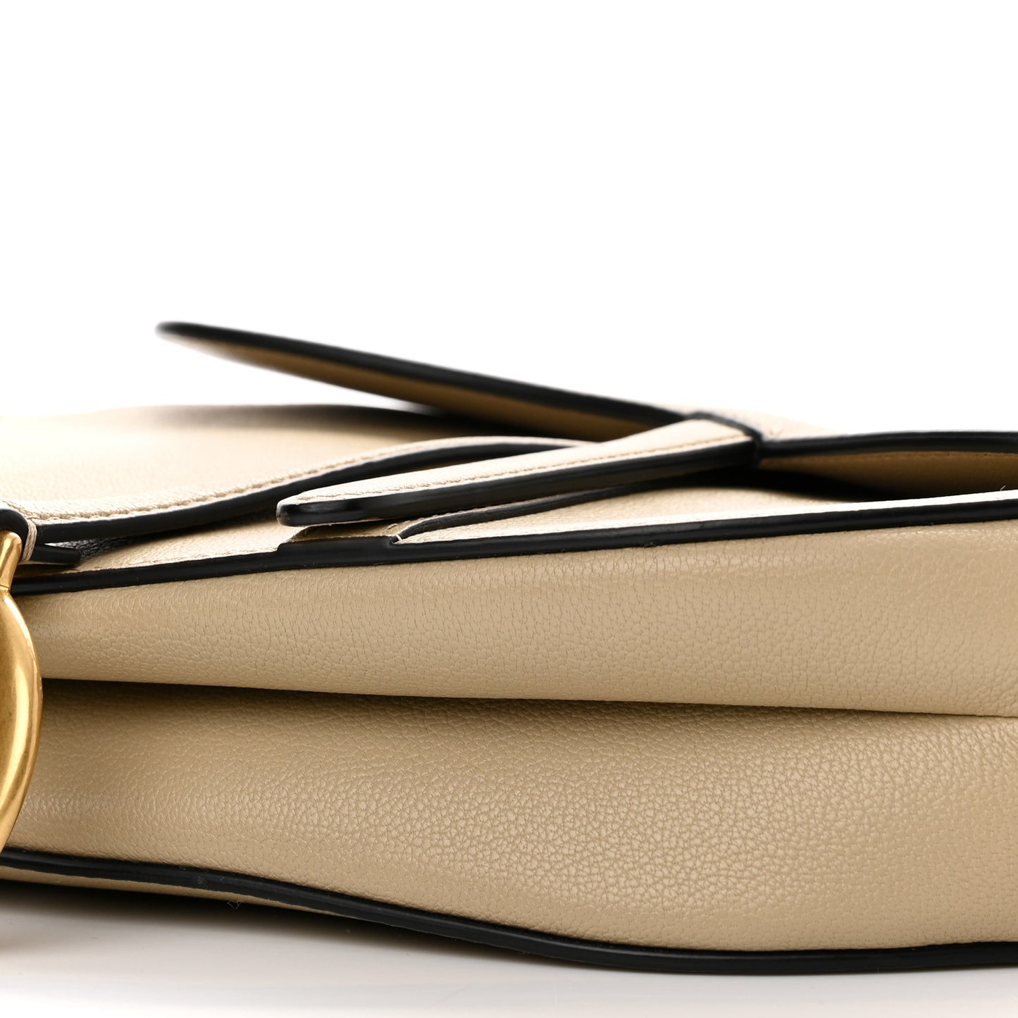 Grained Calfskin Saddle Bag Sand