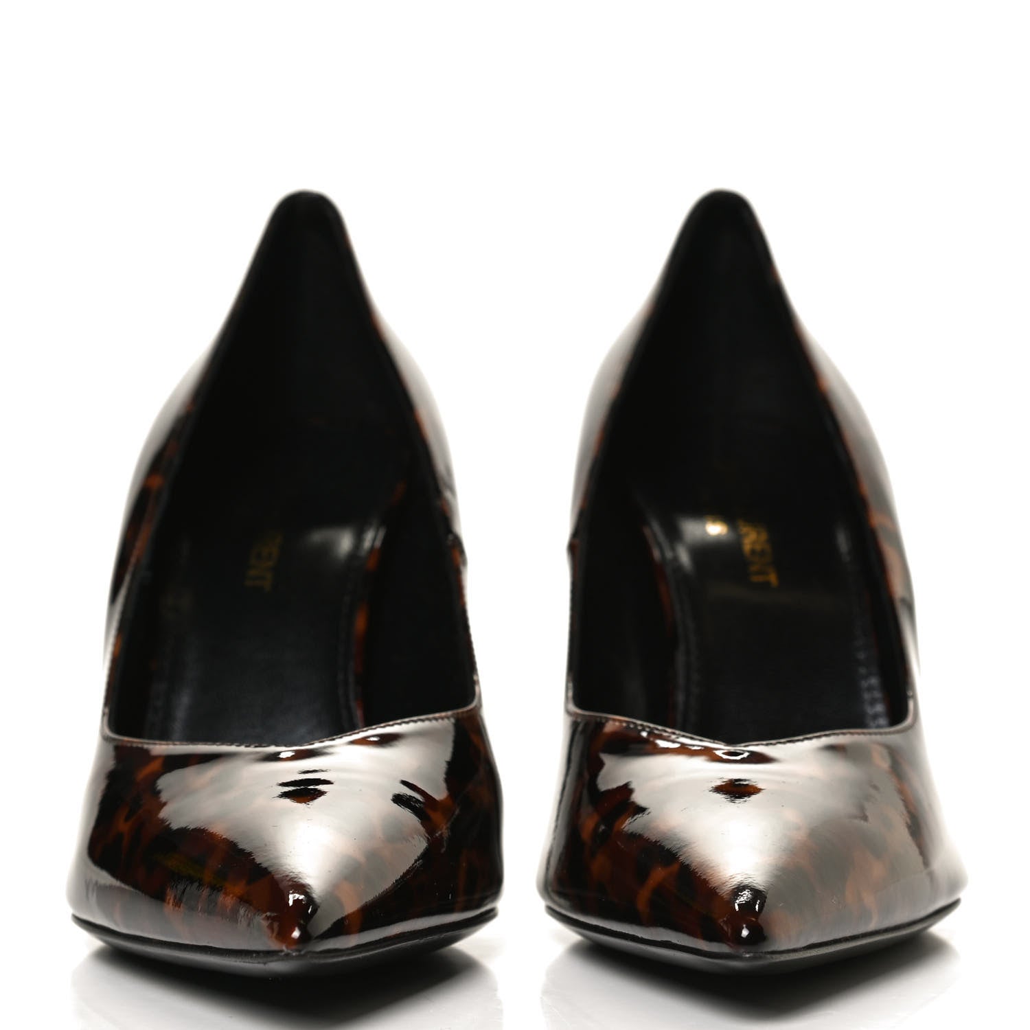 Saint Laurent Patent Tartaruga Kiki 85 Pump 36.5 Manto Naturale 2 of 9