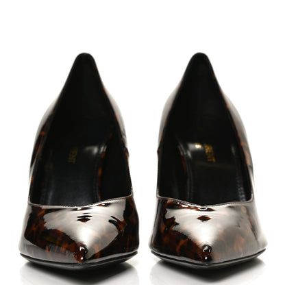 Saint Laurent Patent Tartaruga Kiki 85 Pump 36.5 Manto Naturale 2 of 9