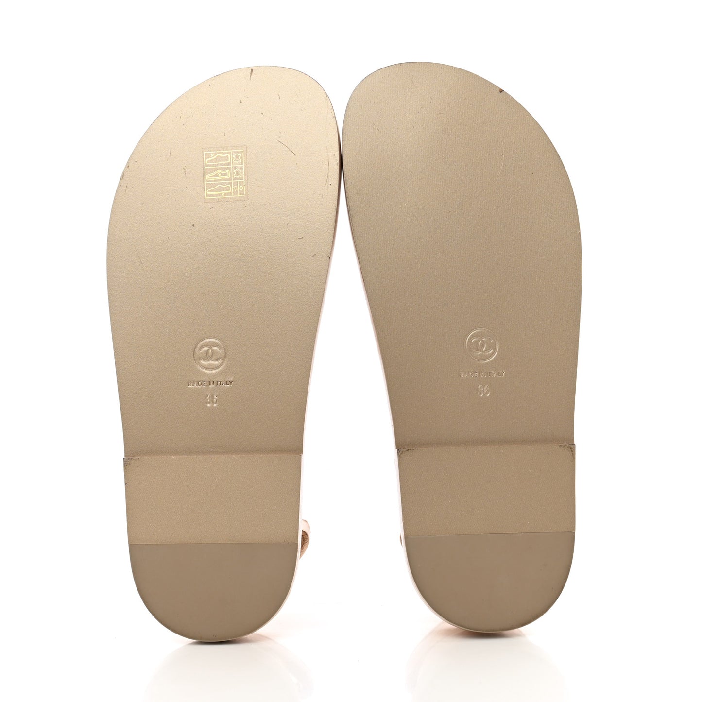 Iridescent Lambskin Quilted Velcro Dad Sandals 36 Light Bronze