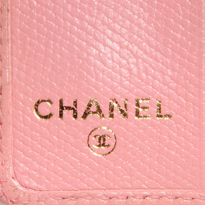 Chanel Grained Calfskin CC Button 6 Key Holder Pink 6 of 8