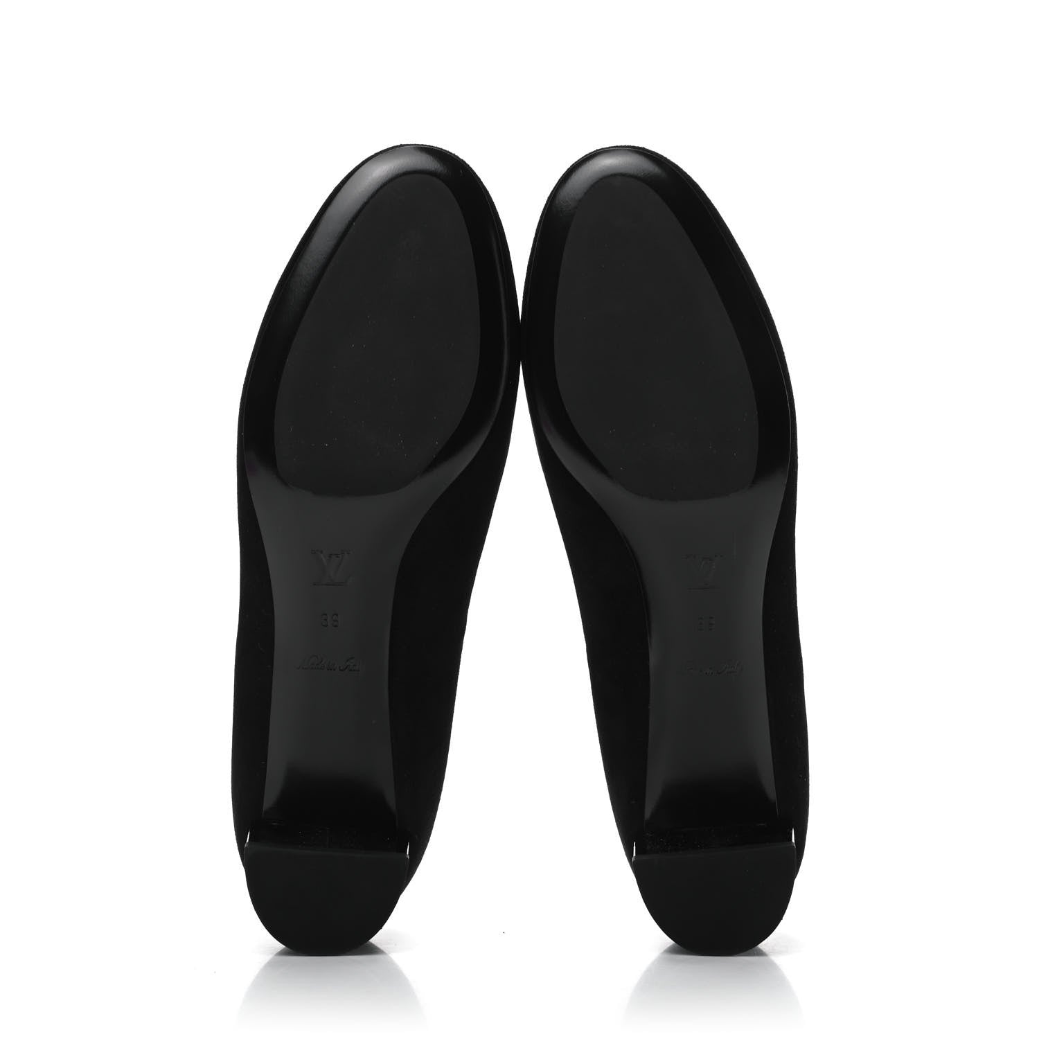 Louis Vuitton Suede Uniformes Pump 39 Black 5 of 8