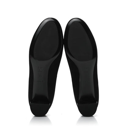 Louis Vuitton Suede Uniformes Pump 39 Black 5 of 8