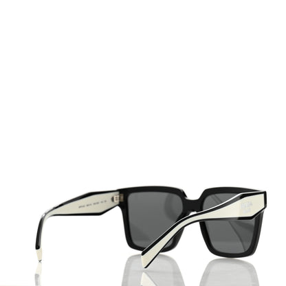 Prada Acetate Square Sunglasses SPR 24Z Black White 4 of 8
