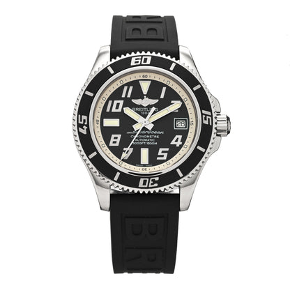 Breitling Stainless Steel Rubber 42mm Super Ocean Chronometer Automatic Watch Black A1736402/BA29 1 of 5