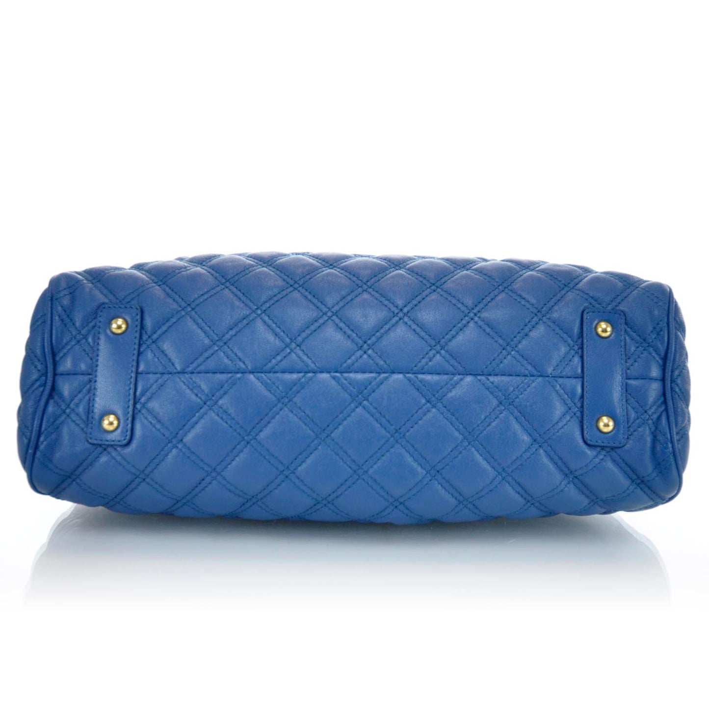 Quilted Leather Stam Marine