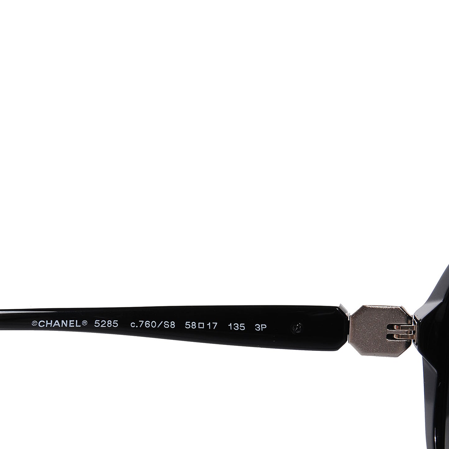 Acetate Polarized CC Round Sunglasses 5285 Black