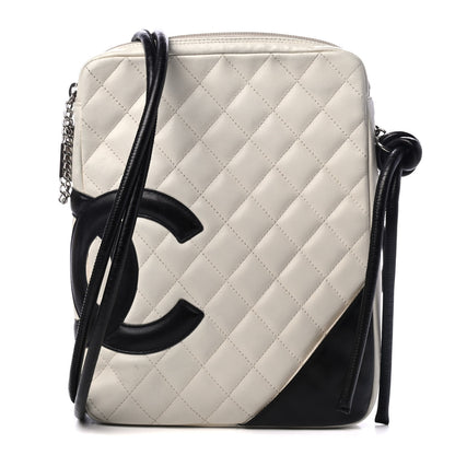 Chanel Calfskin Quilted Medium Cambon Messenger Black White 1 of 5