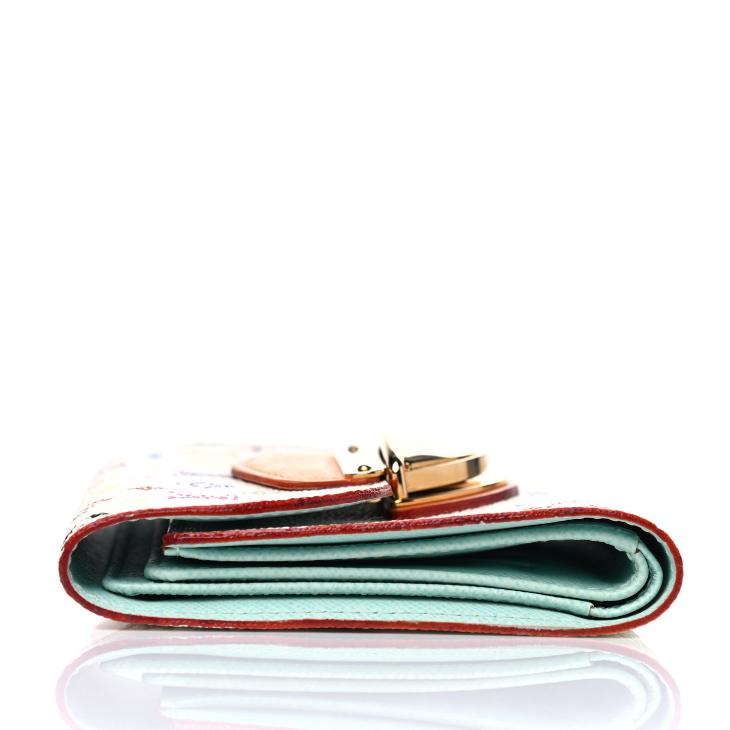 Louis Vuitton Monogram Multicolor Joey Wallet White Anie 7 of 8