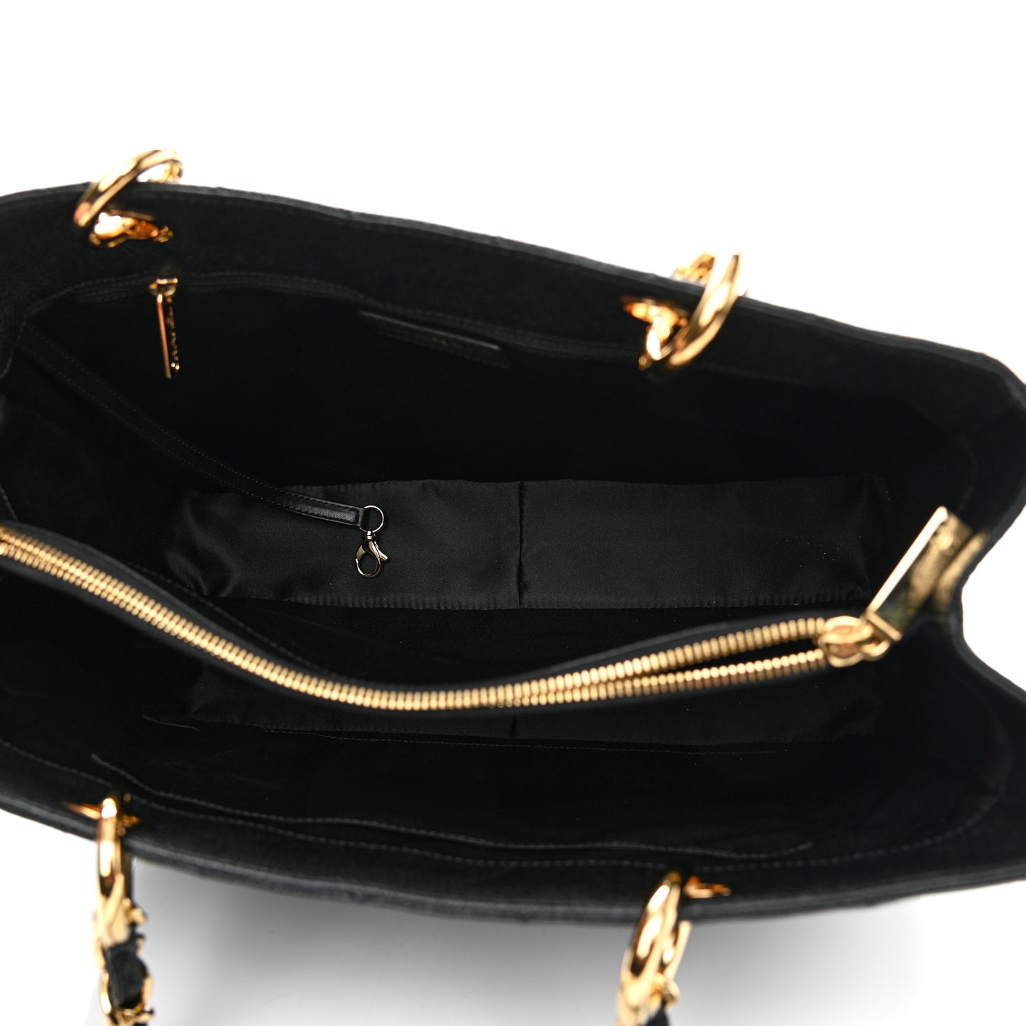 Caviar Quilted Grand Shopping Tote GST Black