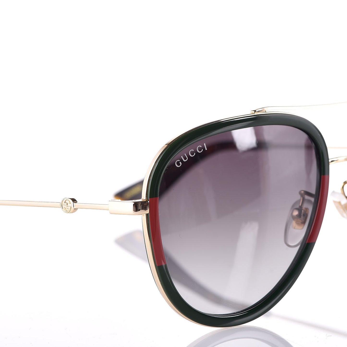 Web Aviator Sunglasses GG0062S Green Red