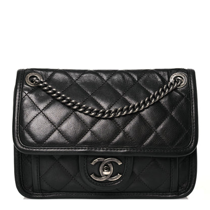 Chanel Calfskin Quilted Mini French Riviera Flap Black 1 of 15