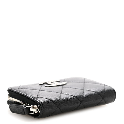 Chanel Caviar Quilted Coco Chanel Logo CC Zip Coin Purse Black 4 of 8
