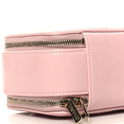 Chanel Glazed Calfskin Quilted Small Top Handle Vanity Case Light Pink 10 of 11