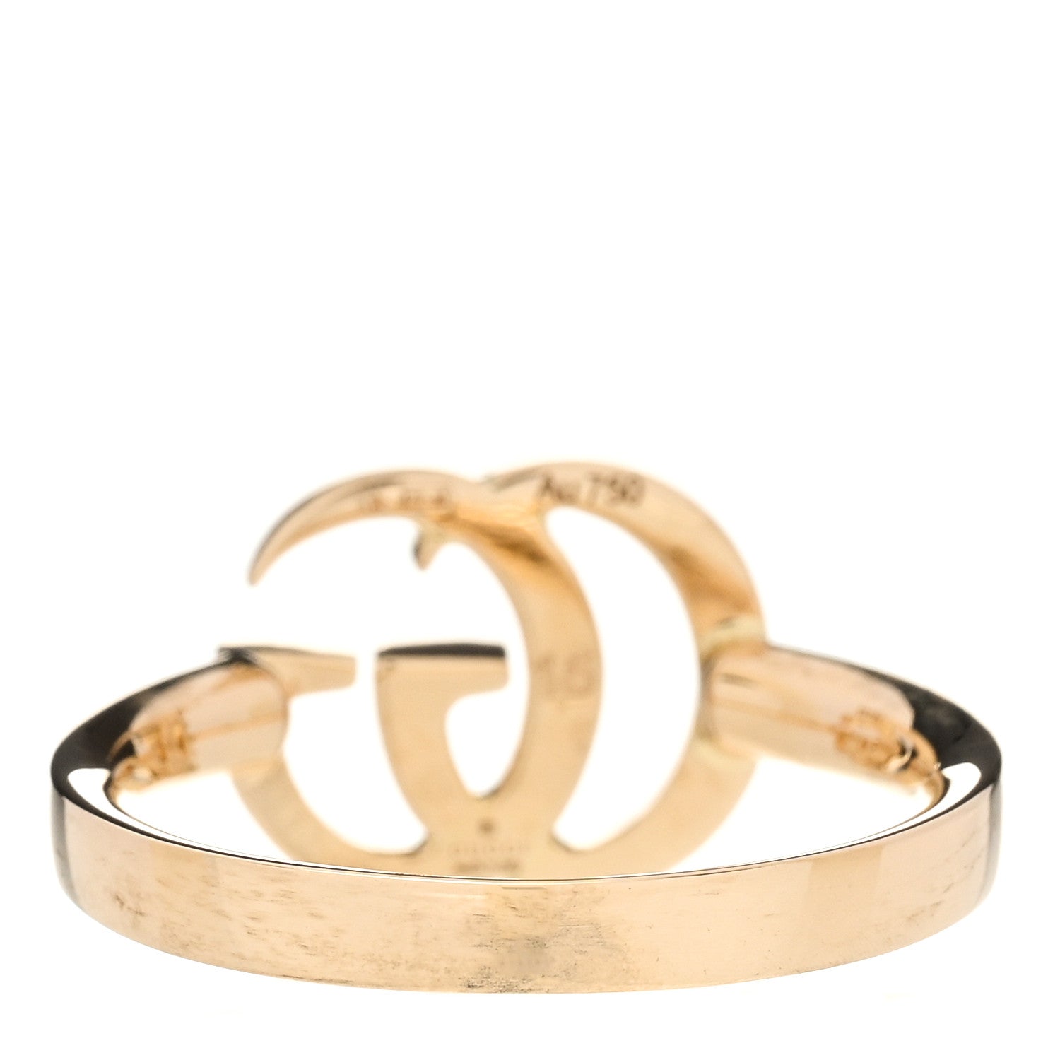 Gucci 18K Yellow Gold Running GG Ring 55 7.25 3 of 5