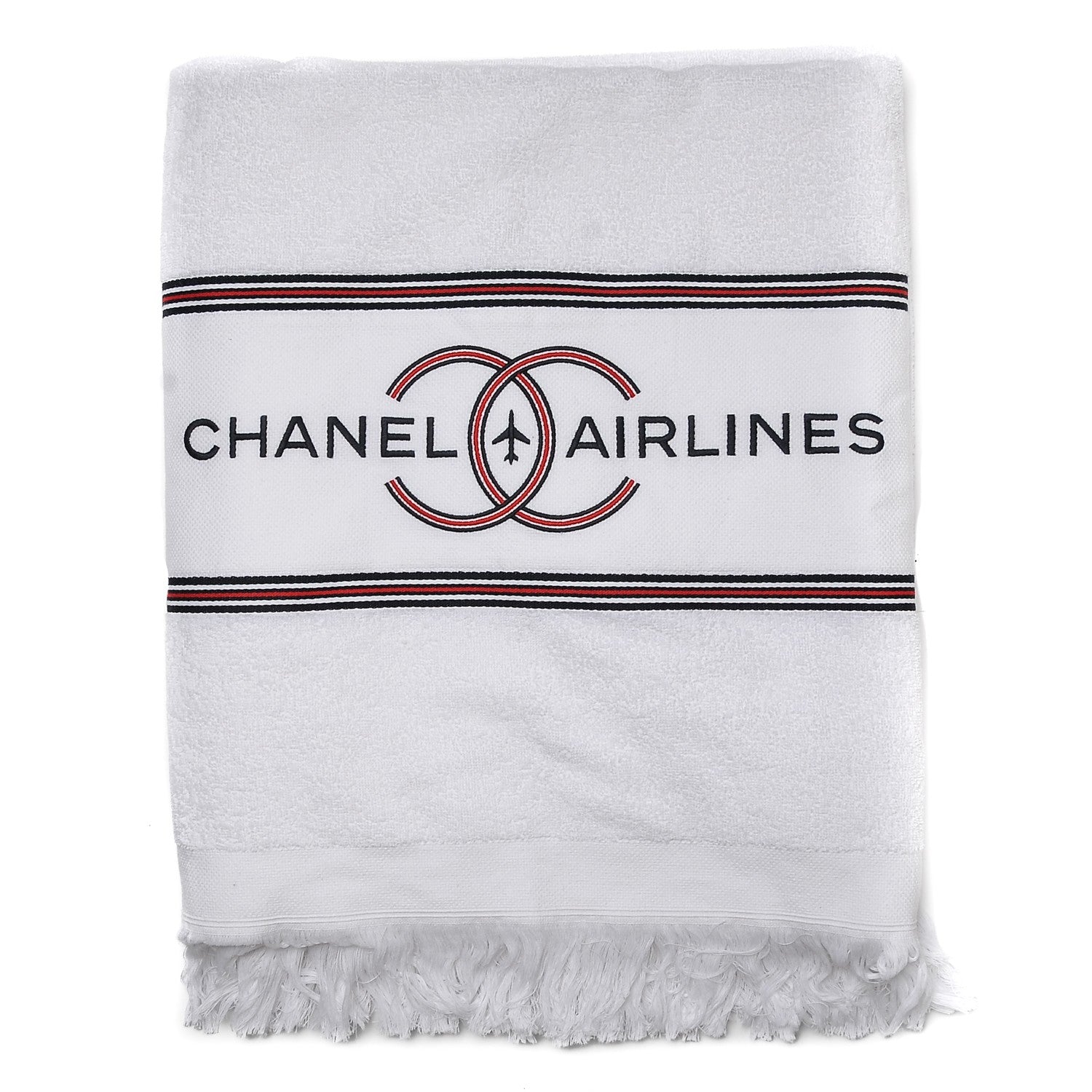 Chanel Reversible Airlines Tote Silver Navy 15 of 15