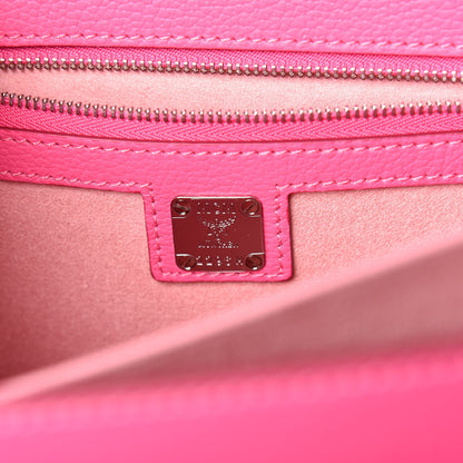 MCM Grained Calfskin Medium Patricia Park Avenue Satchel Sugar Pink 8 of 9