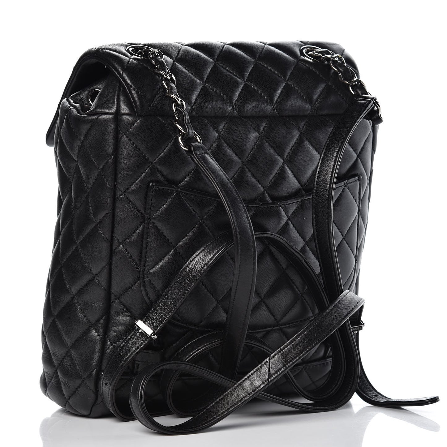 Lambskin Quilted Small Urban Spirit Backpack Black