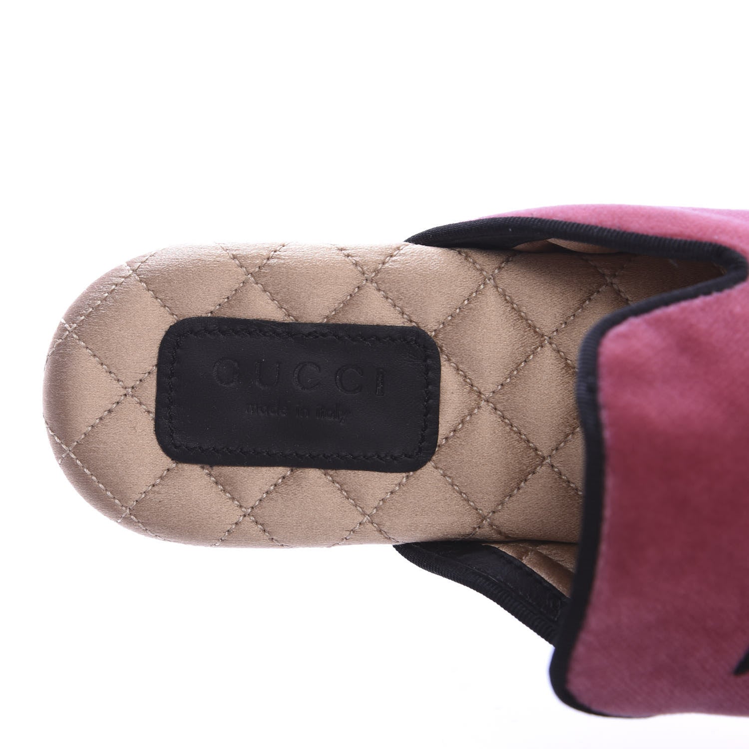 Gucci Velvet Crystal Snake Embroidered Womens Slippers 35 Tibet Red Black 7 of 8