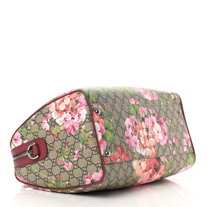 Gucci GG Supreme Monogram Blooms Medium Boston Beige Multicolor Dry Rose 4 of 13