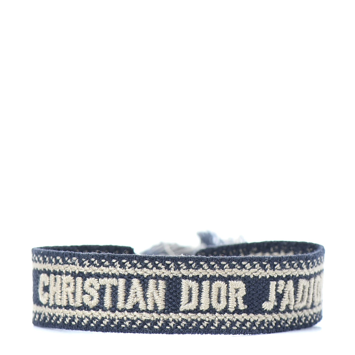 Christian Dior Woven Cotton J'Adior Friendship Bracelet Navy 1 of 3