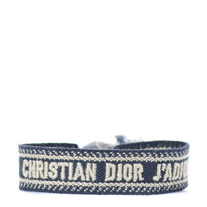 Christian Dior Woven Cotton J'Adior Friendship Bracelet Navy 1 of 3
