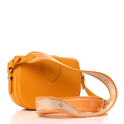 Louis Vuitton Grained Calfskin LV Pont 9 Soft PM Sunbeam 2 of 10