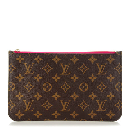 Louis Vuitton Monogram Neverfull MM GM Pochette Fuchsia 1 of 8