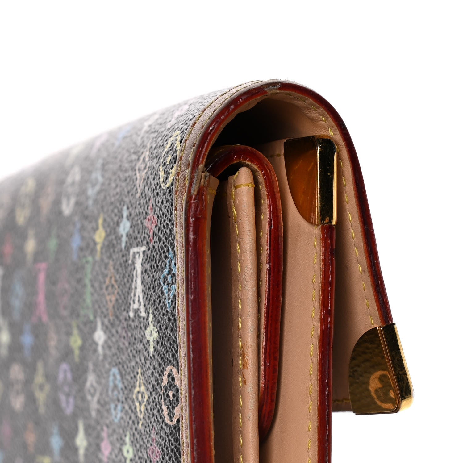 Louis Vuitton Monogram Multicolor Porte Tresor International Wallet Black 12 of 20