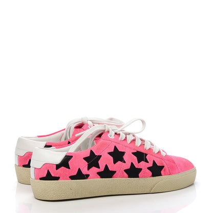 Saint Laurent Suede Star Court Sneakers 35 Pink Black 5 of 9
