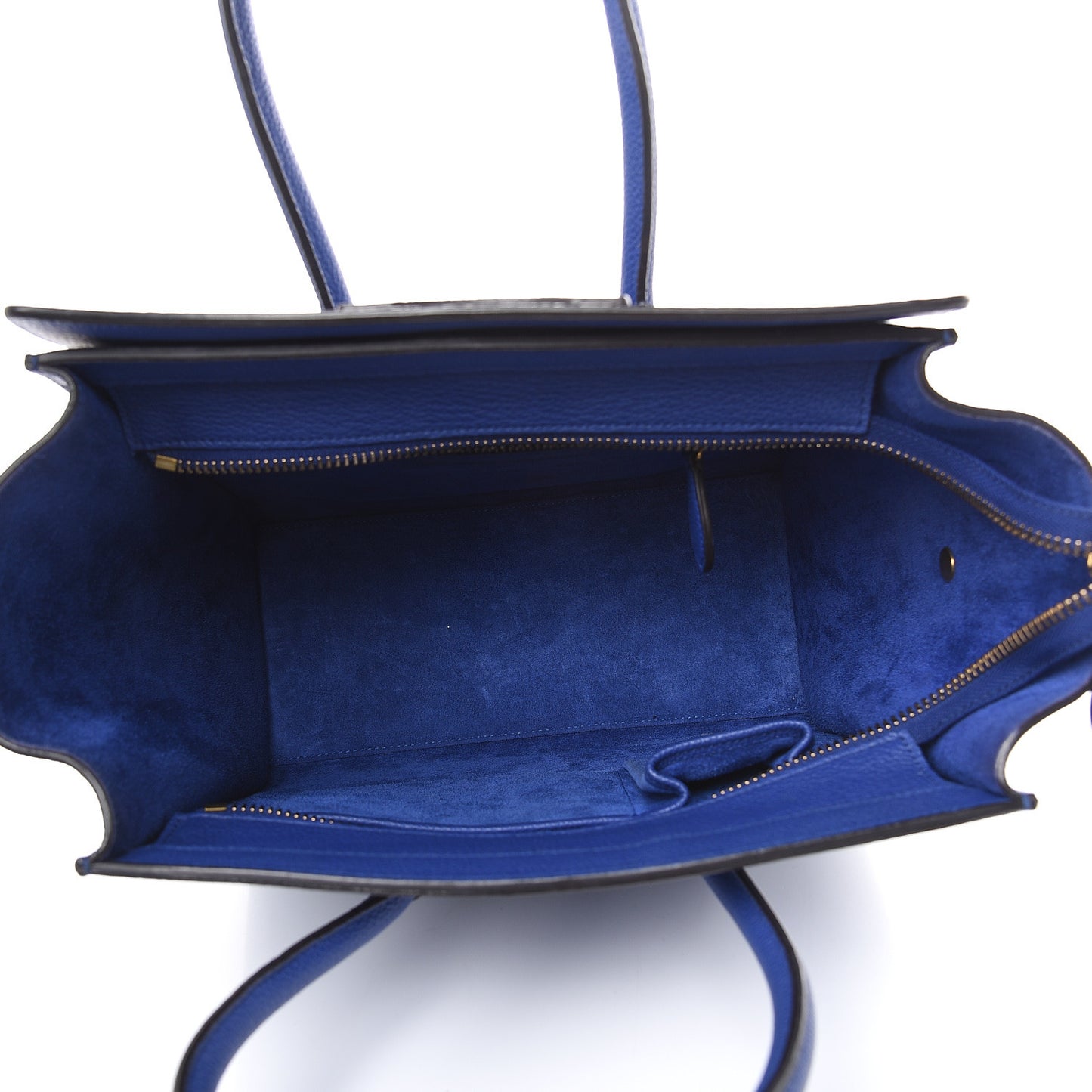 Drummed Calfskin Micro Luggage Indigo