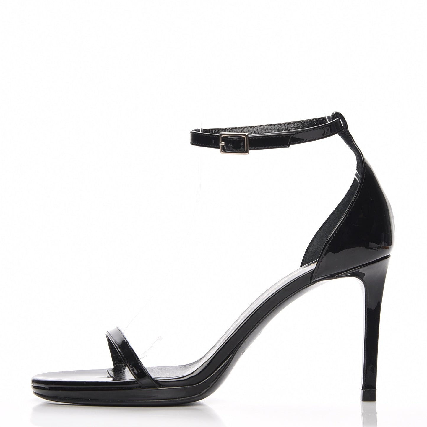 Vitello Vernice Jane 80 Ankle Strap Sandals 36 Black