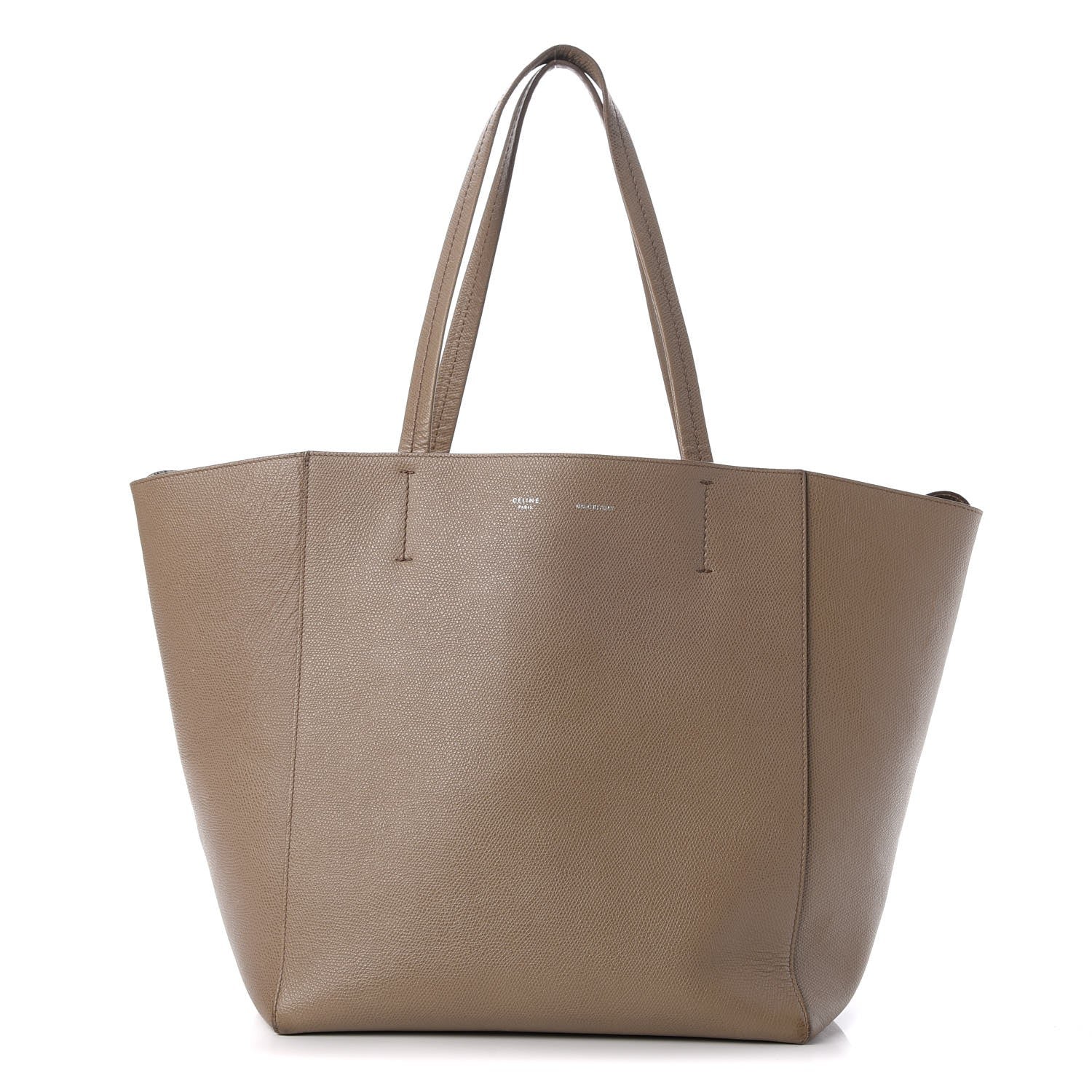 Celine Soft Grained Calfskin Small Belt Cabas Phantom Taupe 1 of 12