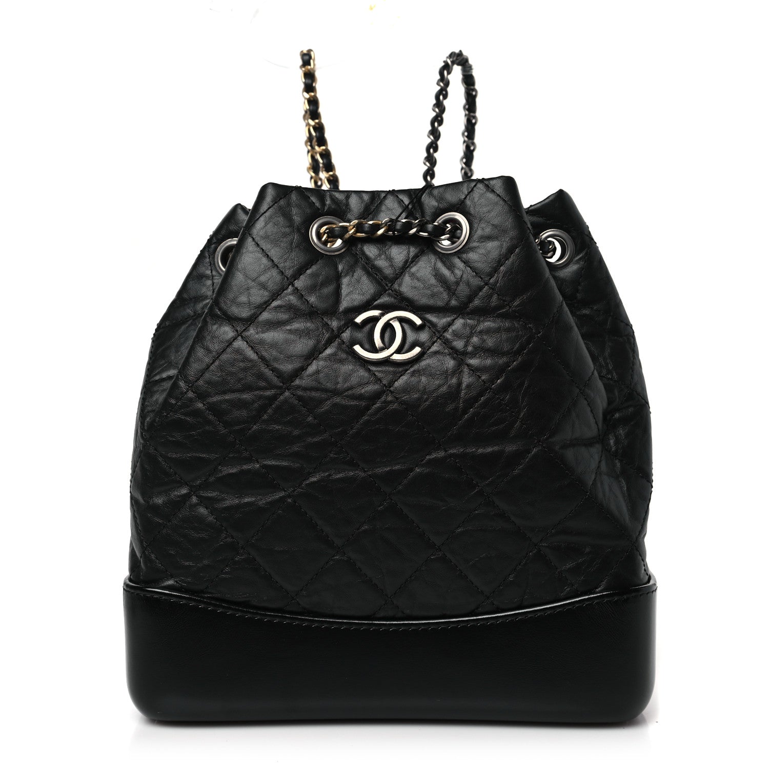 Chanel Aged Calfskin Quilted Small Gabrielle Backpack Black 1 of 9