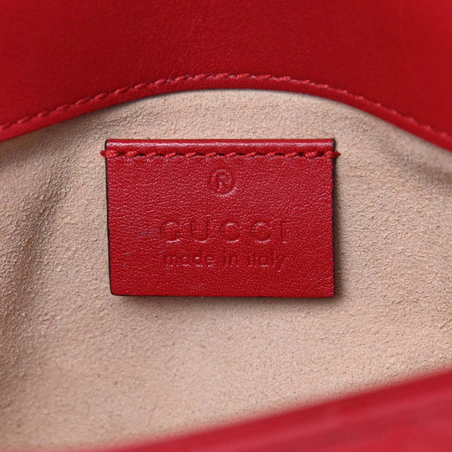 Gucci Calfskin Matelasse Super Mini GG Marmont Shoulder Bag Hibiscus Red 6 of 9
