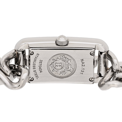 Hermes Stainless Steel Diamond 17mm Nantucket Jete De Diamants Quartz Watch 4 of 5