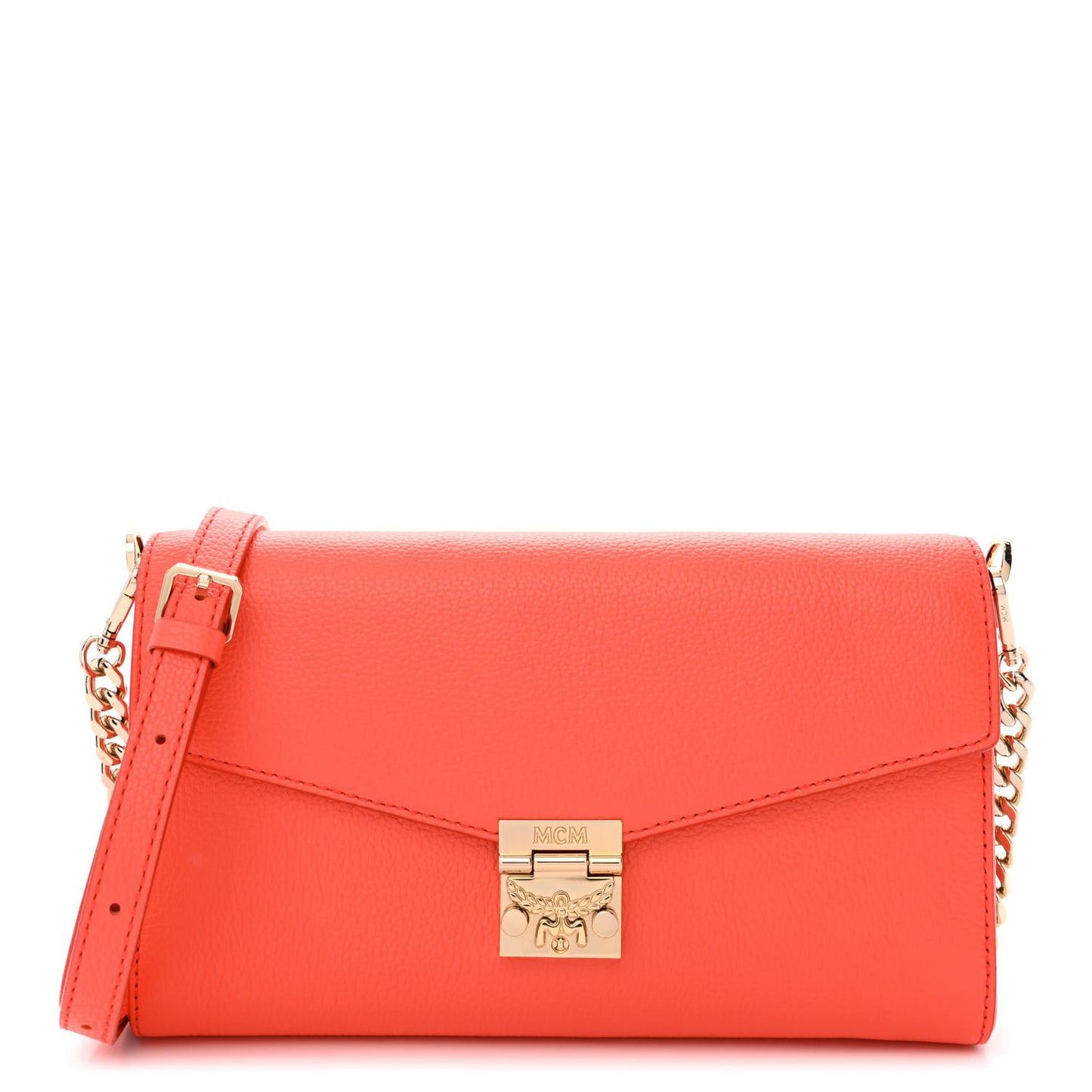 Calfskin Medium Millie Crossbody Bag Hot Coral