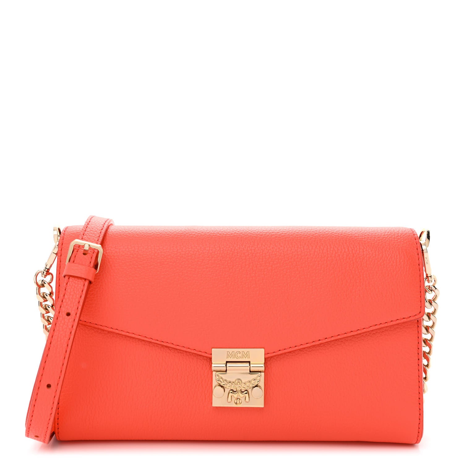 MCM Calfskin Medium Millie Crossbody Bag Hot Coral 1 of 10