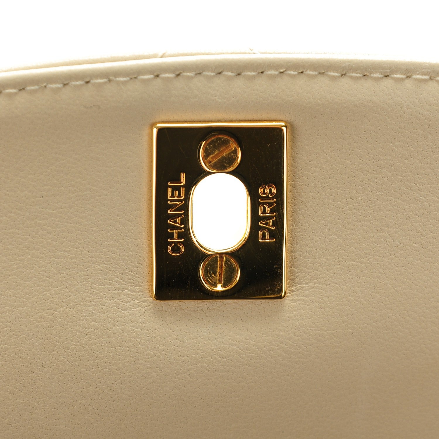Chanel Lambskin Quilted Flap Shoulder Bag Beige Clair 6 of 9