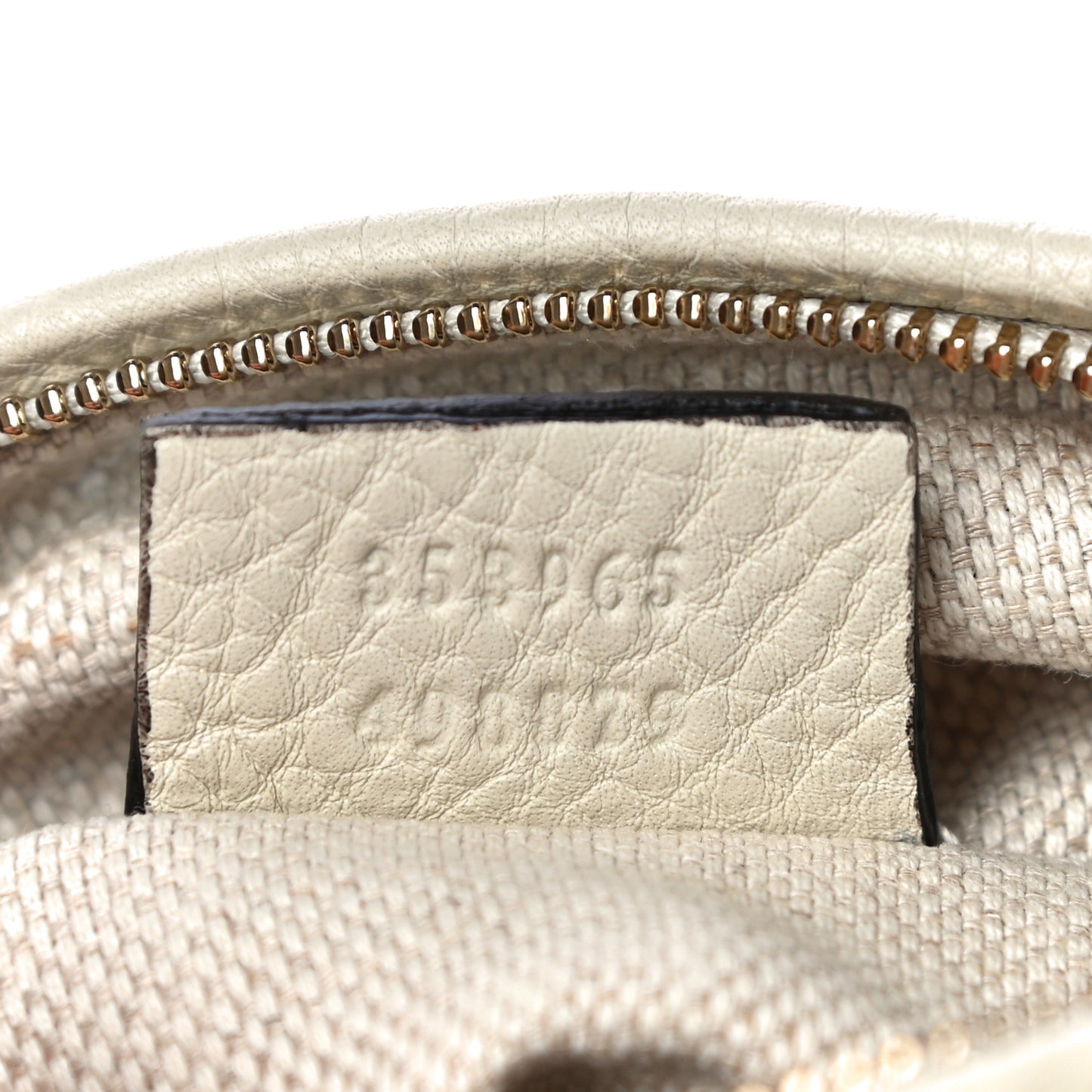 Pebbled Calfskin Mini Soho Chain Bag Off White