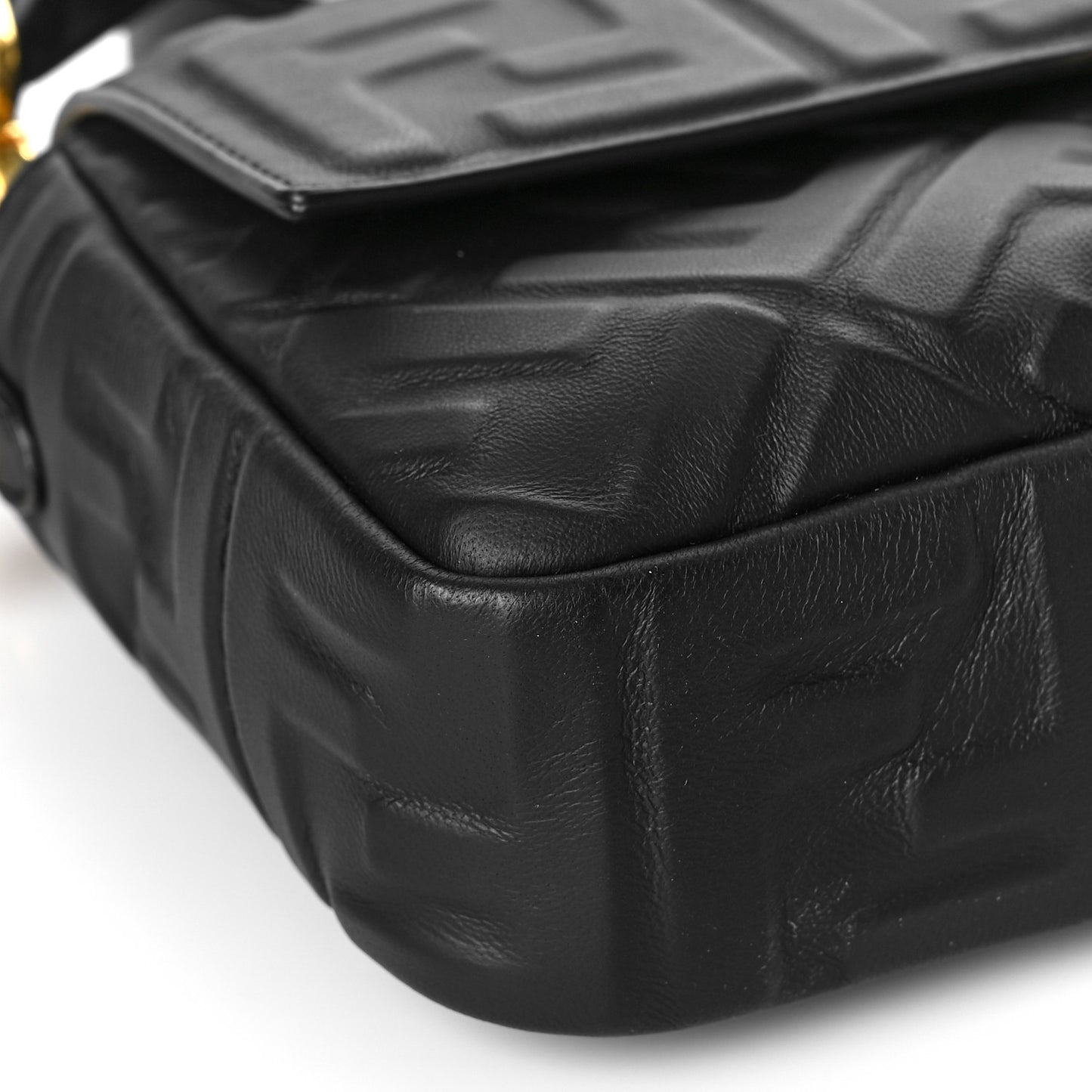 Nappa FF 1974 Embossed Baguette Black