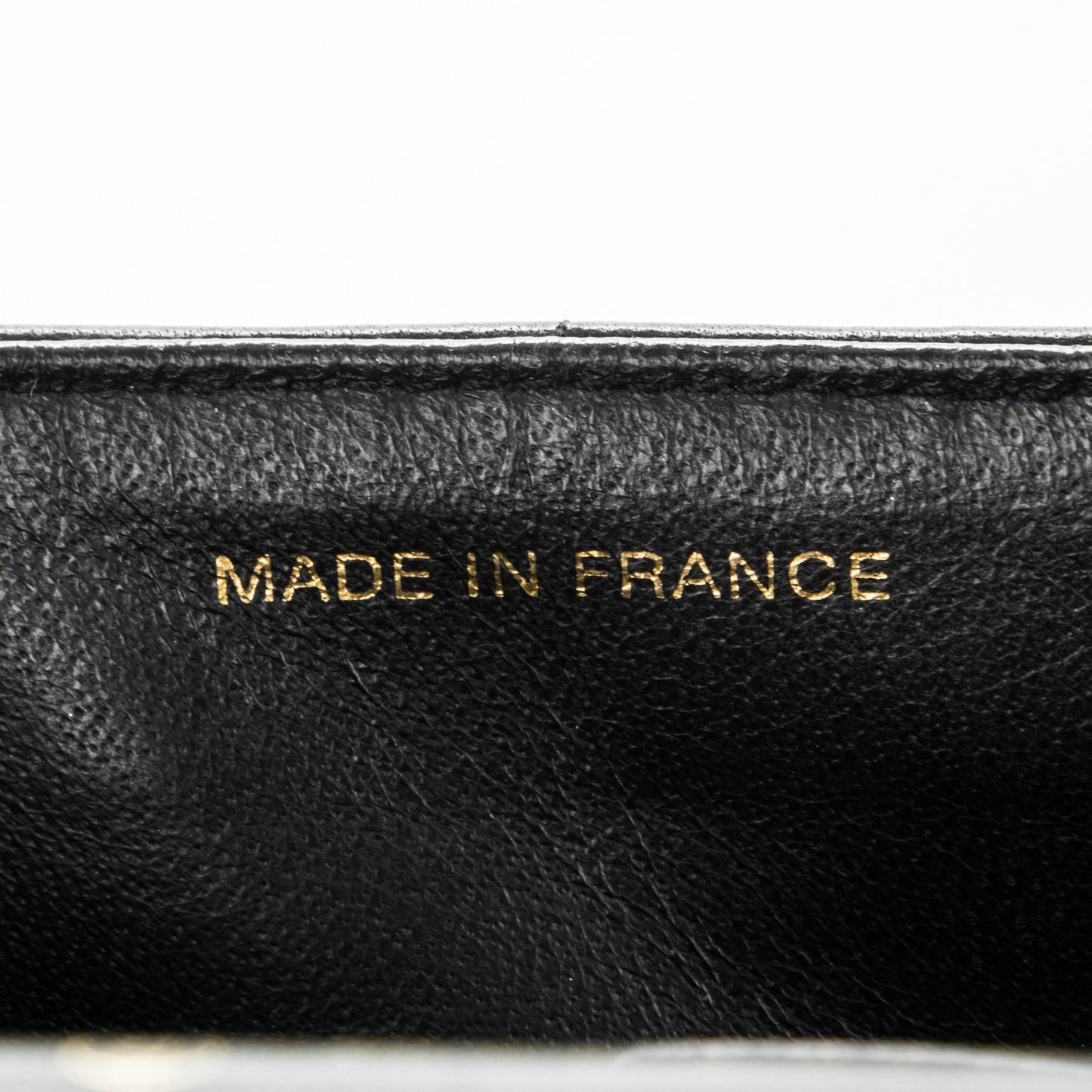 Lambskin Quilted East West Chocolate Bar Flap Black