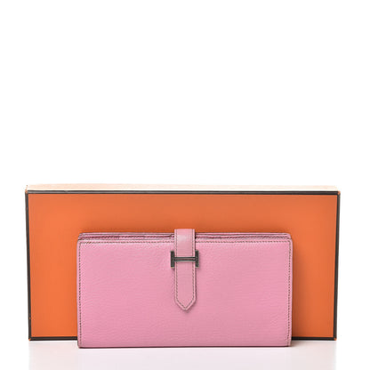 Hermes Chevre Mysore Bearn Gusset Wallet 5P Pink 12 of 12