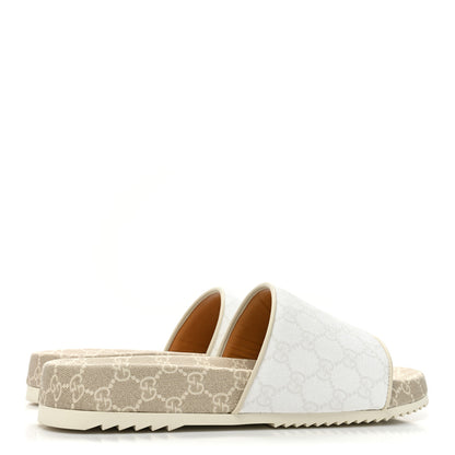 Gucci GG Supreme Monogram Demetra Mens Slide Sandals 11 White Mystic White 4 of 10