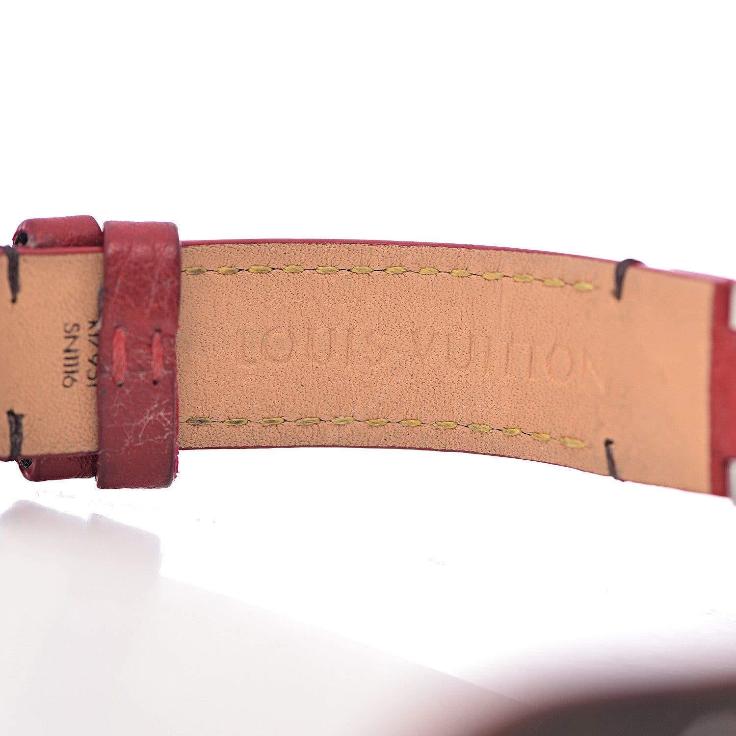 Louis Vuitton Stainless Steel Monogram 28mm Tambour Quartz Watch Brown 7 of 9