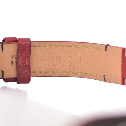 Louis Vuitton Stainless Steel Monogram 28mm Tambour Quartz Watch Brown 7 of 9
