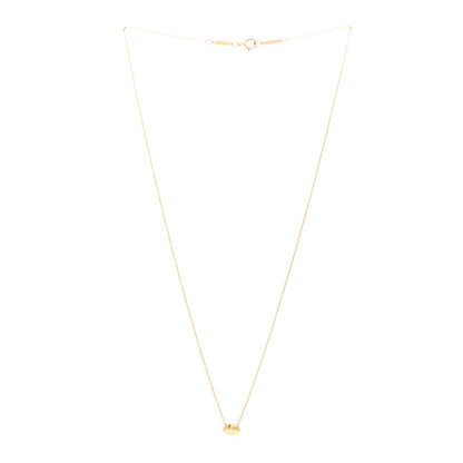 Tiffany 18K Yellow Gold 6.5mm Elsa Peretti Bean Pendant Necklace 3 of 4