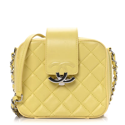 Chanel Lambskin Quilted Mini CC Box Camera Bag Yellow 1 of 10