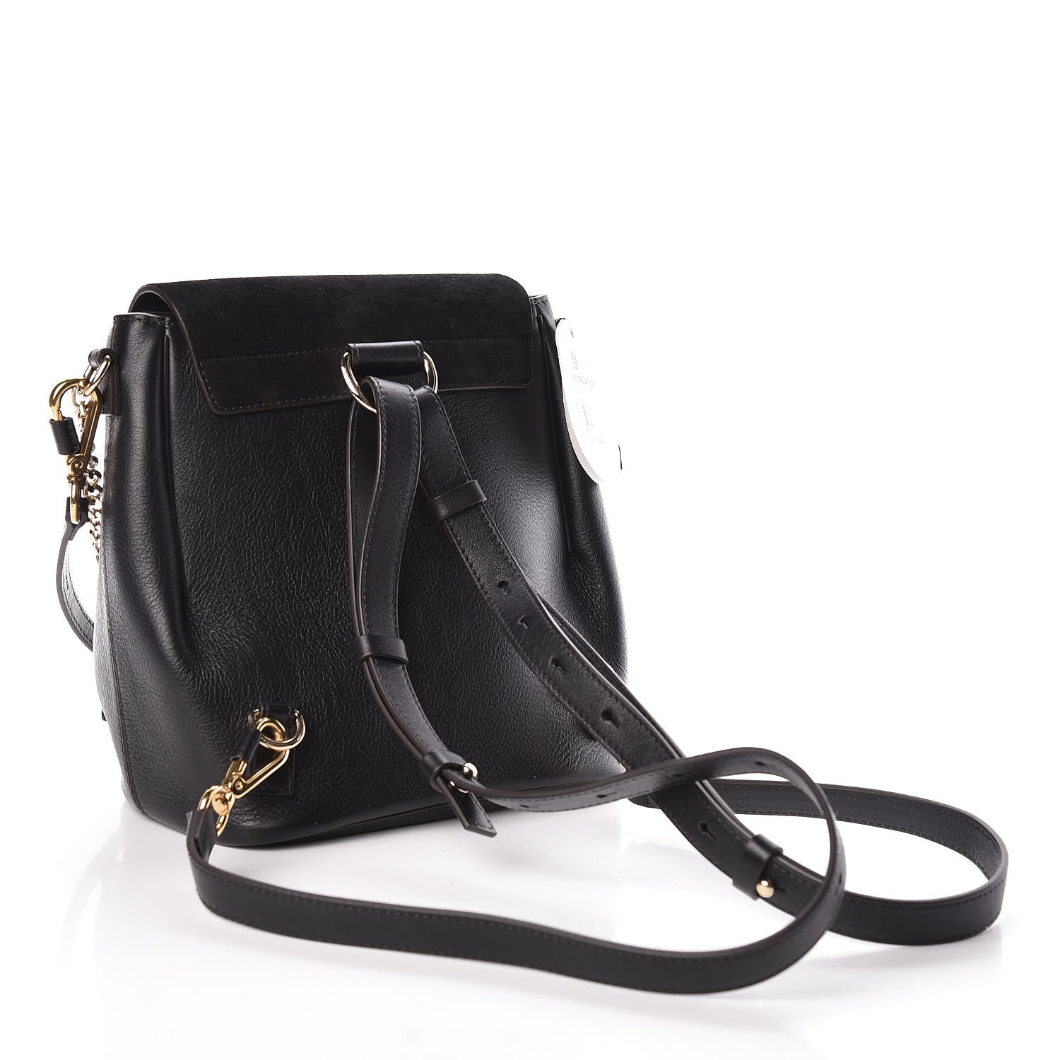 Chloe Suede Calfskin Small Faye Backpack Black 3 of 9
